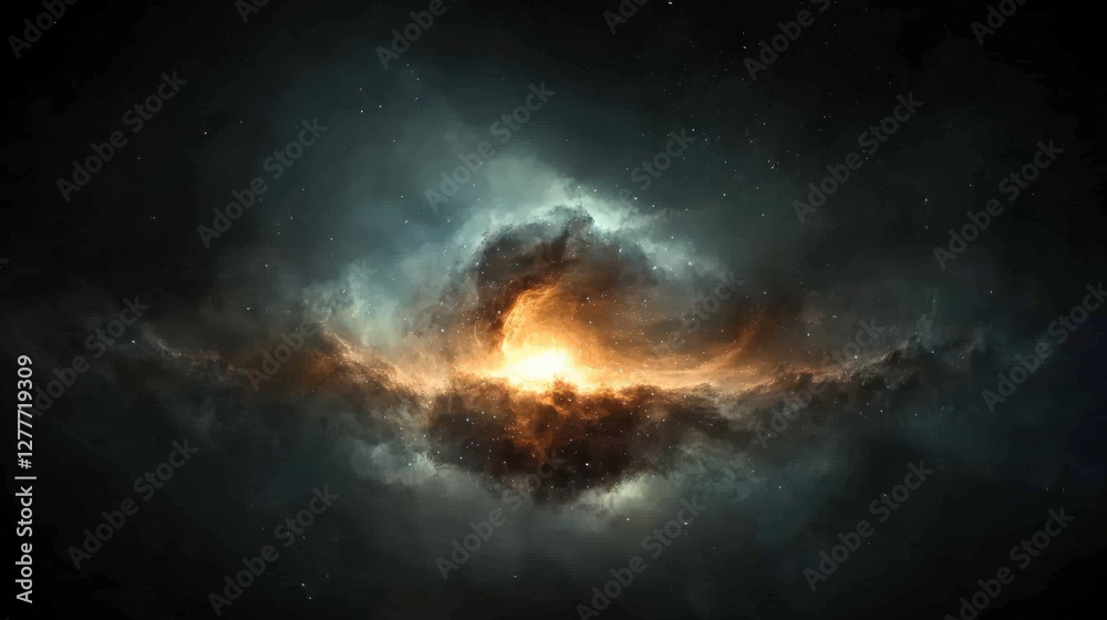 Fototapeta premium Cosmic Nebula Starry Night Galaxy Space Universe Background