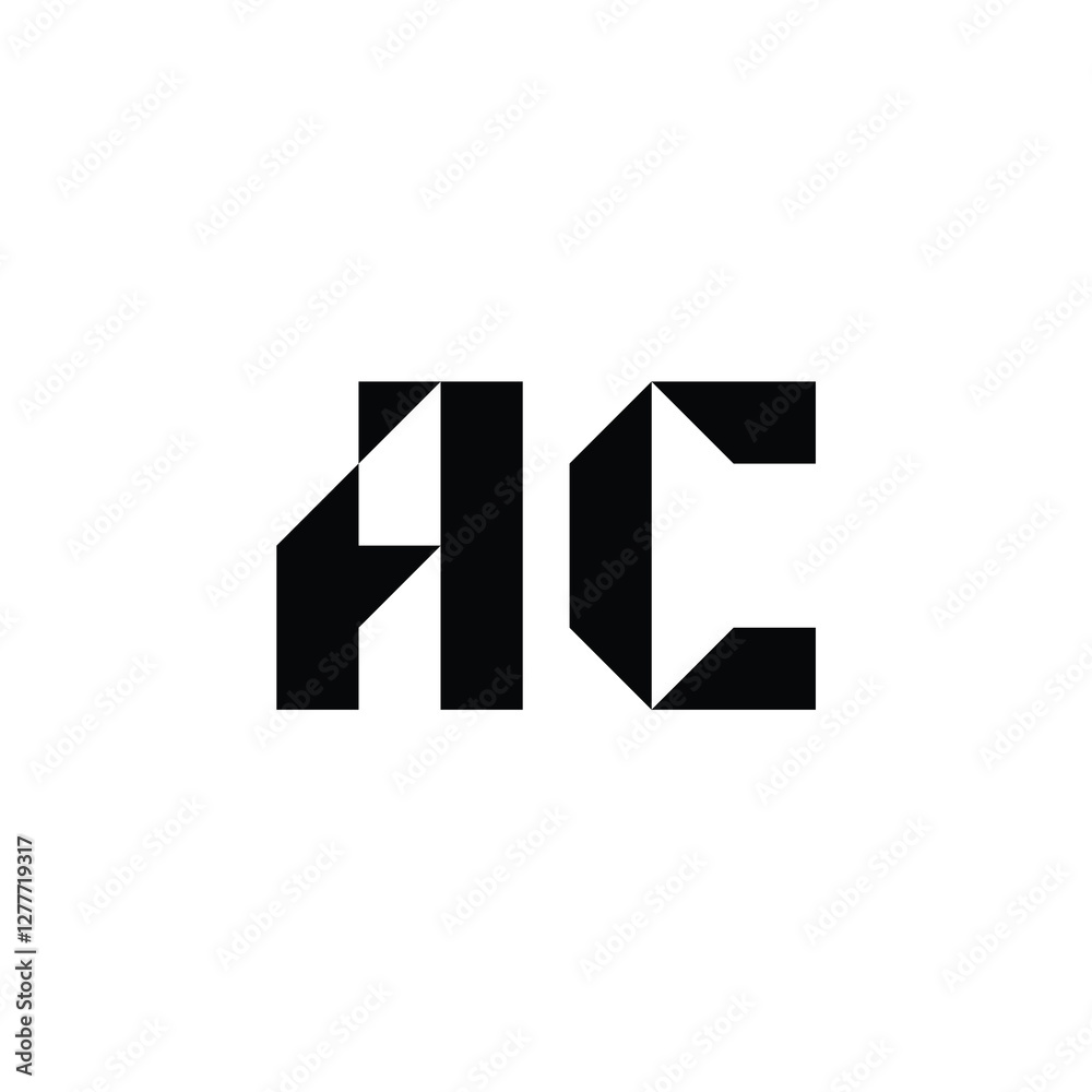 AC monogram logo design letter text name symbol monochrome logotype alphabet character simple logo AC monogram logo design letter text name symbol monochrome logotype alphabet character simple logo