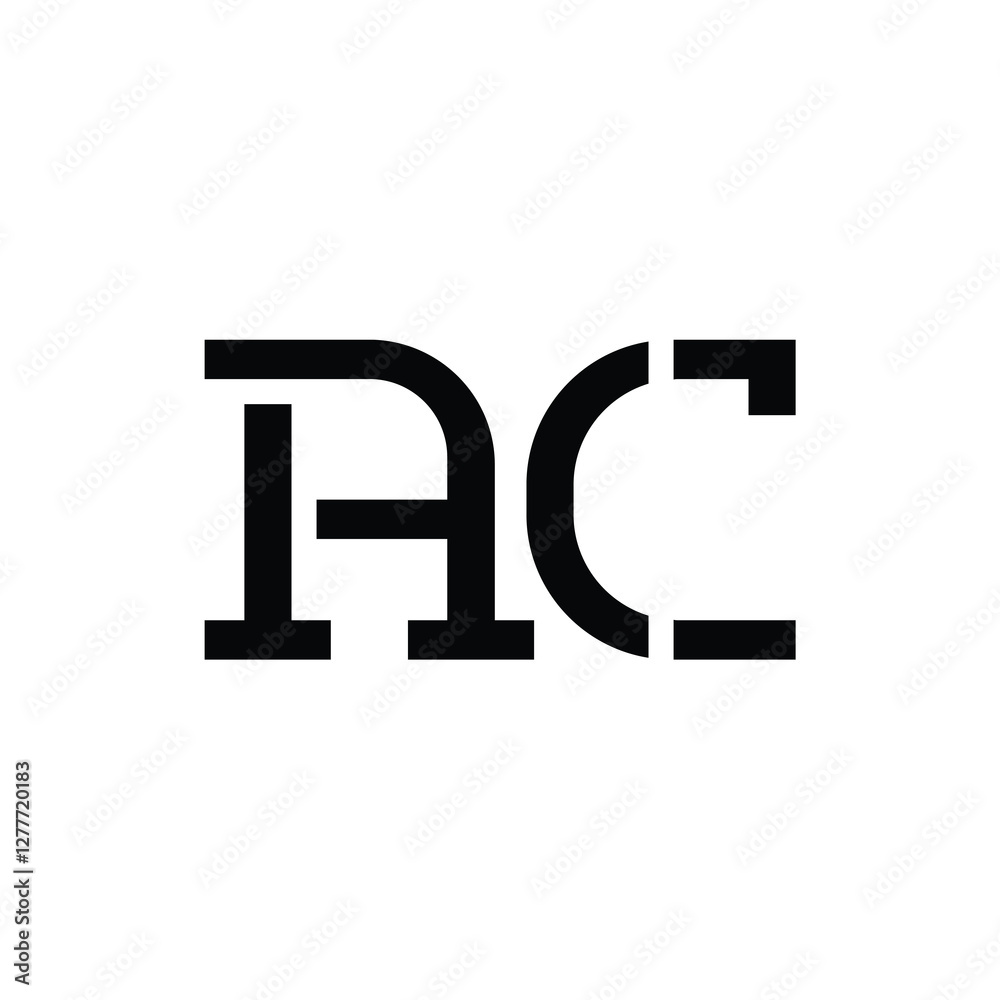 AC monogram logo design letter text name symbol monochrome logotype alphabet character simple logo AC monogram logo design letter text name symbol monochrome logotype alphabet character simple logo