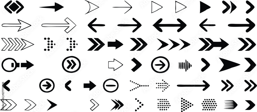 Naklejka premium Arrow icons set. Vector illustration