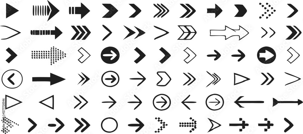 Arrow icons set. Vector illustration Arrow icons set. Vector illustration