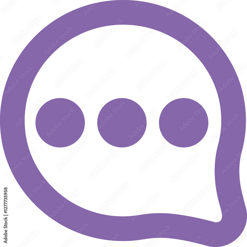 Fototapeta premium Message Three Points icon logo design