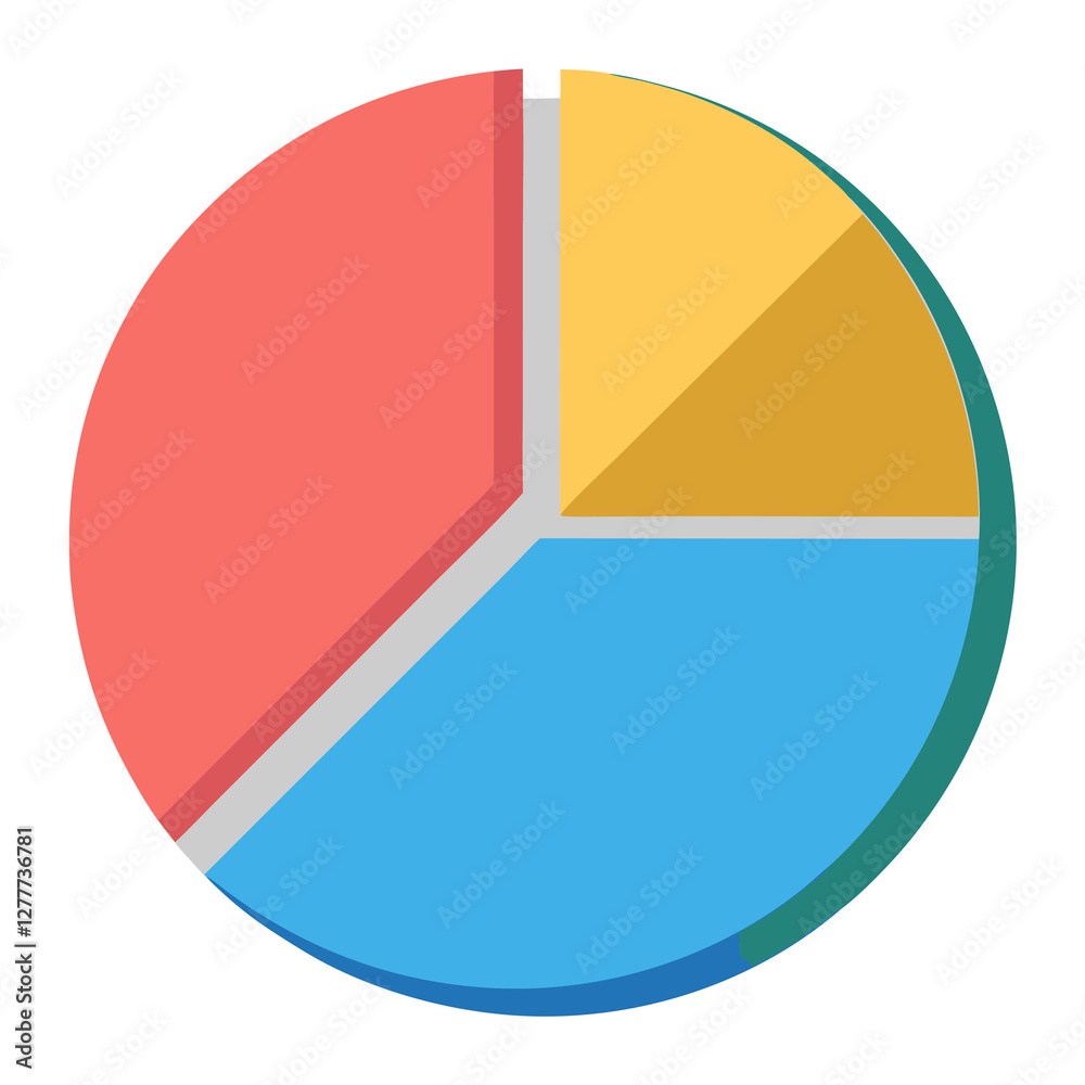 Flat color pie chart showing birth rate country comparison data Flat color pie chart showing birth rate country comparison data
