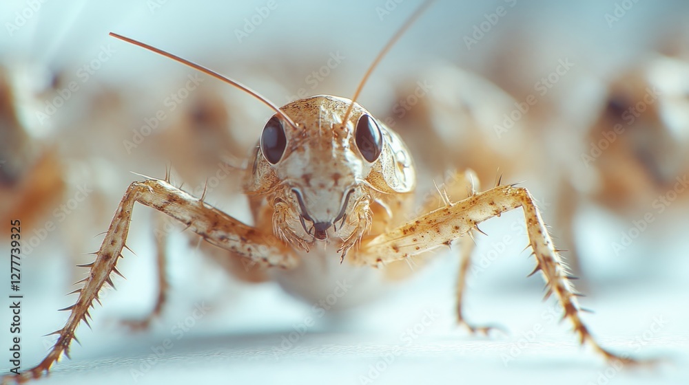 Fototapeta premium Close-up of a locust, blurred background