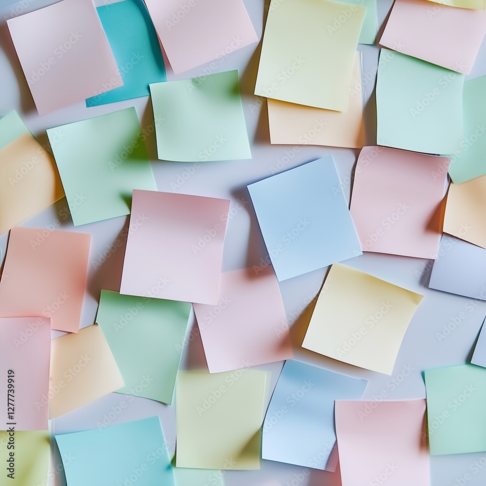 Colorful Sticky Notes on a Wall Colorful Sticky Notes on a Wall