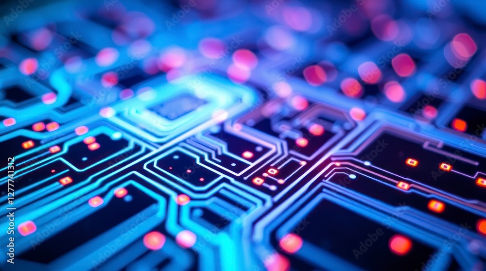 Fototapeta premium Abstract Circuit Board Technology Background Image