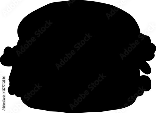 Burger silhouette illustration vector design.