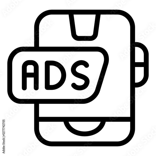 Ads Line Icon