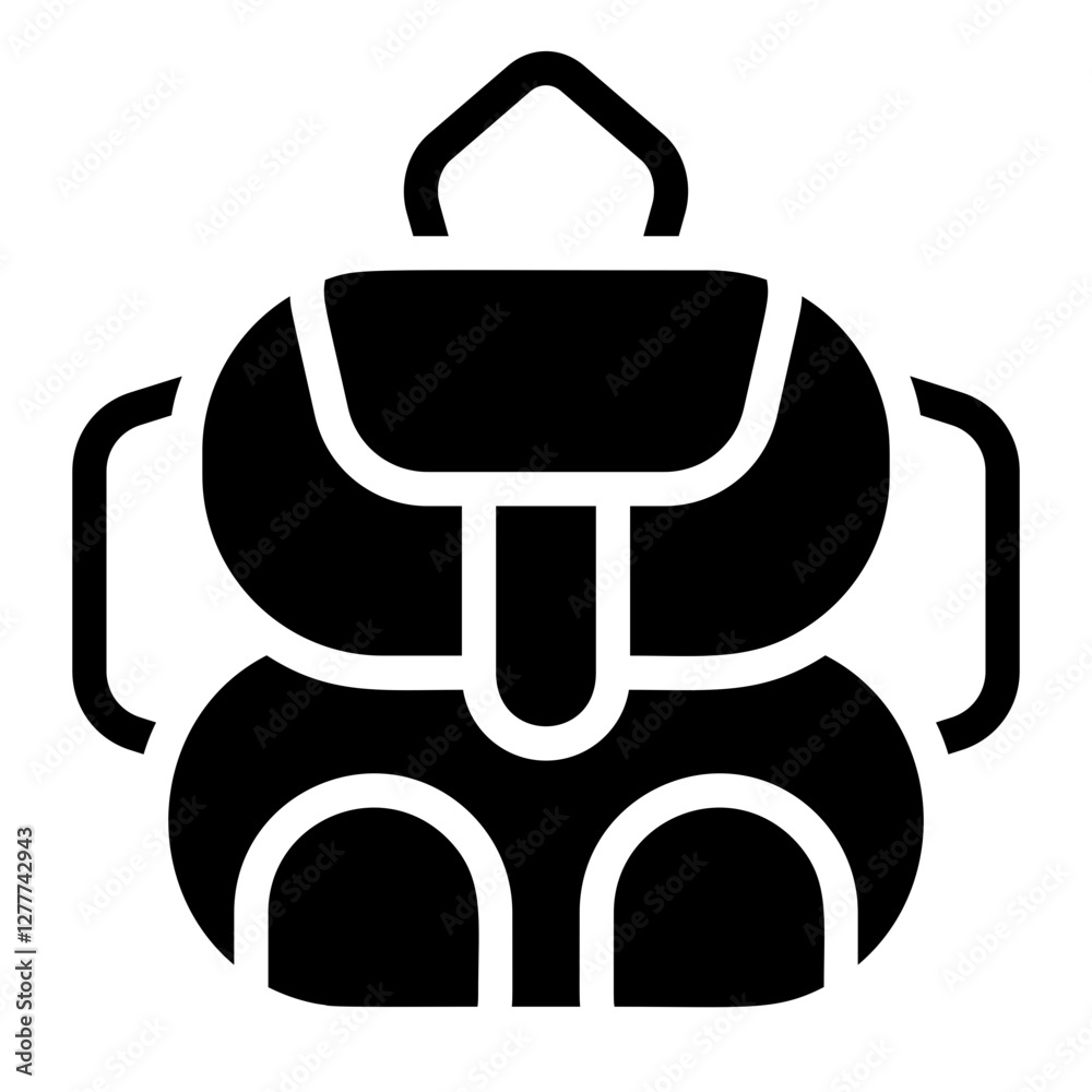 Obraz premium Backpack Solid Icon