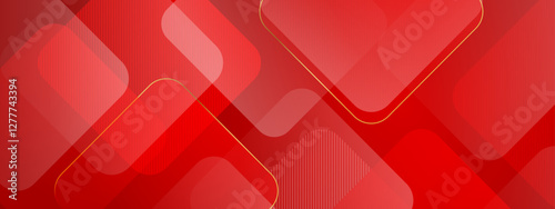 red overlapping shapes on abstract geometric background ideal for graphic design, festive concepts, geometric patterns, and modern artistic projects.