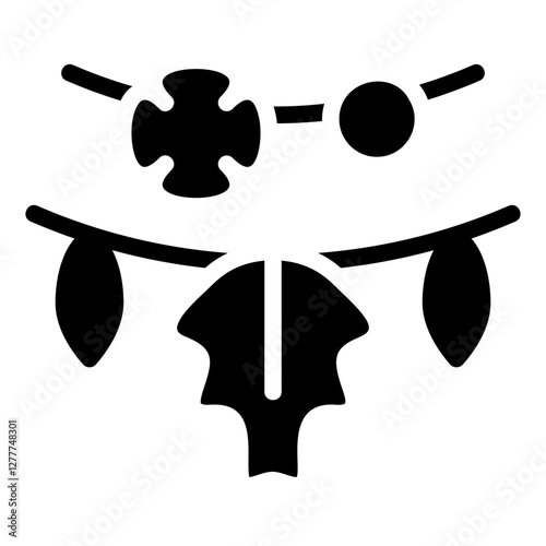 Hanging Leaf Solid Icon