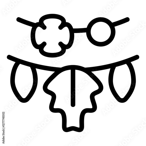Hanging Leaf Line Icon