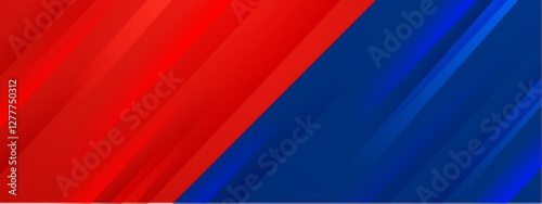 red and blue diagonal split of stripes suitable for backgrounds, banners, and graphic design projects with a modern and dynamic look.