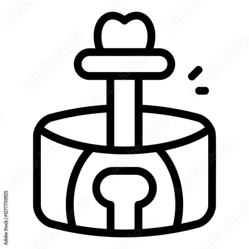 Key Lock Line Icon