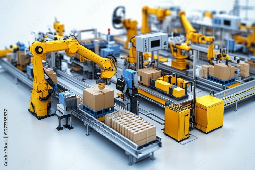 Automated robotic warehouse industrial production line factory automation efficient logistics smart Automated robotic warehouse industrial production line factory automation efficient logistics smart