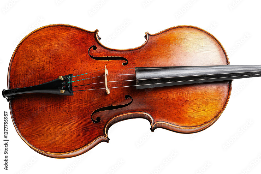 Fototapeta premium Violin resting on a soft surface in bright light