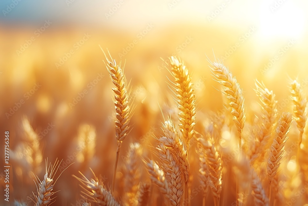 golden wheat field, blue sky, sunny scene
golden wheat field, blue sky, sunny scene