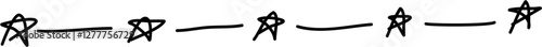 star divider line doodle decoration 