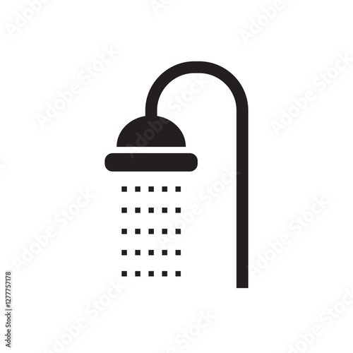 Shower sign isolated icon graphic vector