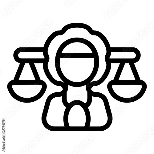 Women Law Line Icon