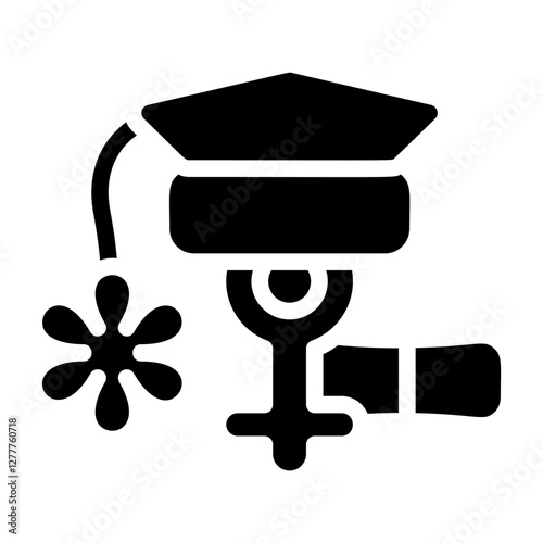 Women Edu Solid Icon