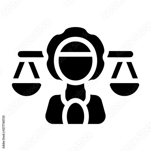 Women Law Solid Icon