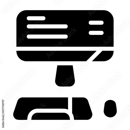 Workstation Solid Icon