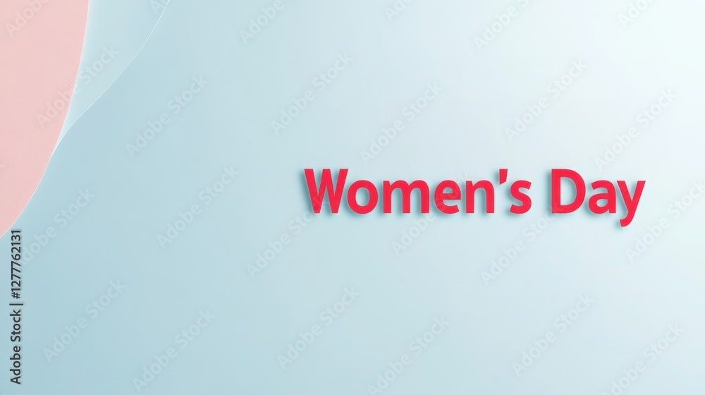 Fototapeta premium International Women's Day theme with simple design and space for text. Suitable for Women's Day celebrations, gift ideas and other scenes, the design is festive and elegant.