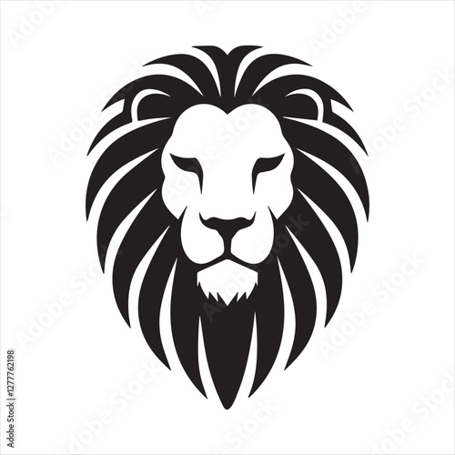 Lion head logo icon, lion face vector Illustration,