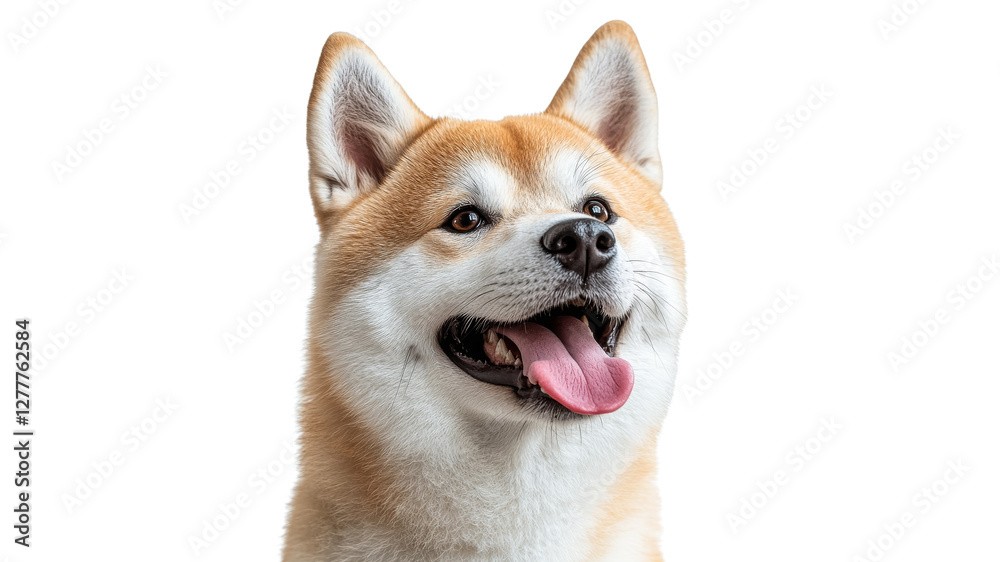 Happy shiba inu dog with bright expression Happy shiba inu dog with bright expression