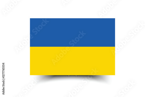 Ukraine flag official size and color standards vector illustration