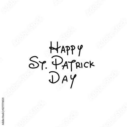 hand drawn st.patrick's day lettering