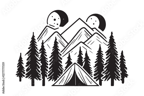 Camping Adventure Silhouette Bundle photo