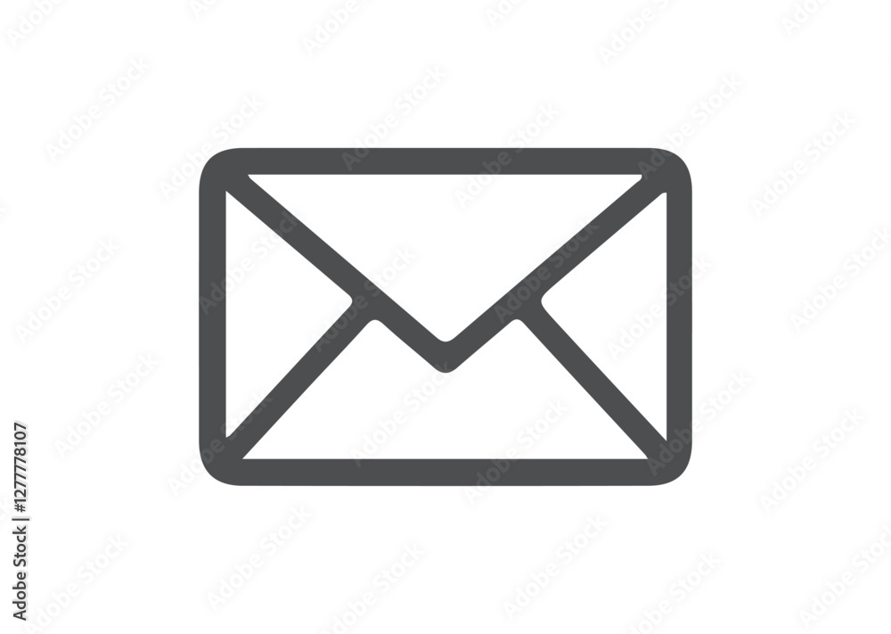 Email envelope icon vector illustration on white background Email envelope icon vector illustration on white background