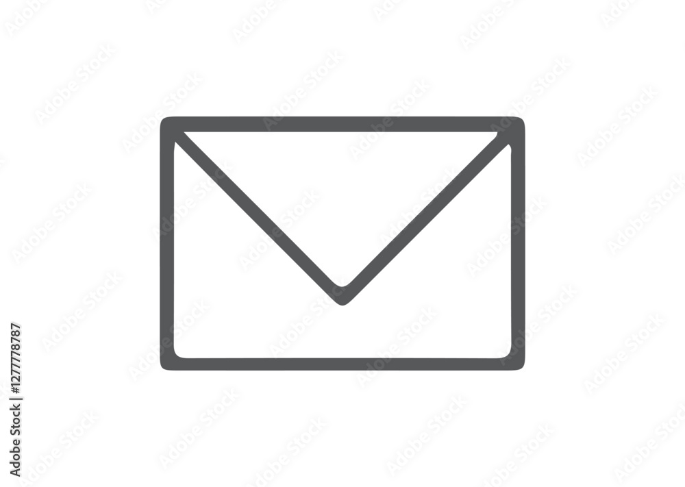 Email envelope icon vector illustration on white background Email envelope icon vector illustration on white background