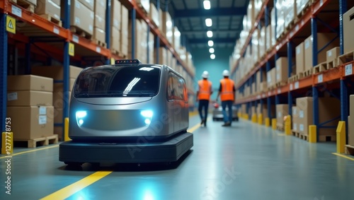 Wallpaper Mural AI-Powered Automated Warehouse with Robotic Logistics System Torontodigital.ca