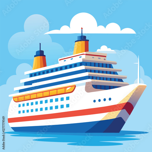 cruise ship vector	