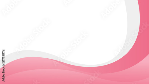 Abstract pink curve background with wave shapes. Pink and white beauty dynamic wallpaper. Template banner background for beauty products, sales, ads, events, web, and pages