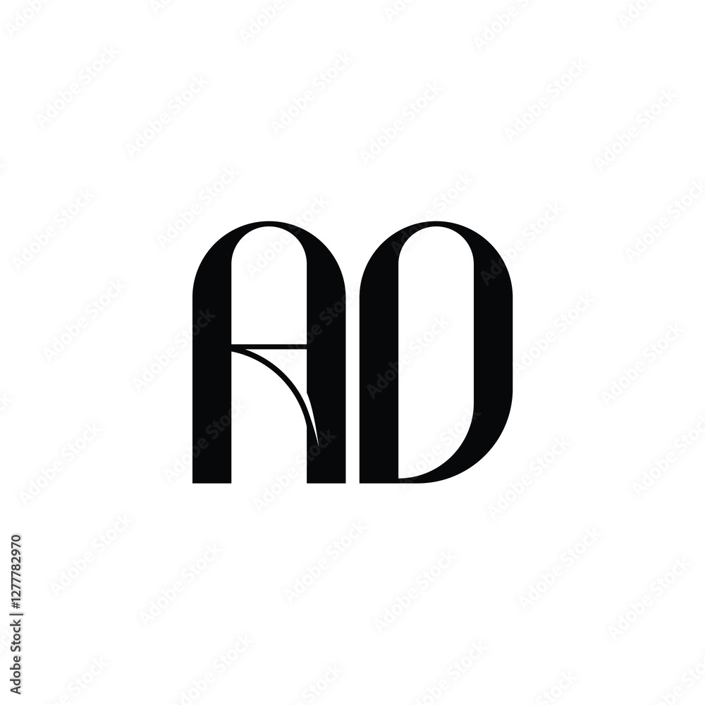 AD monogram logo design letter text name symbol monochrome logotype alphabet character simple logo AD monogram logo design letter text name symbol monochrome logotype alphabet character simple logo