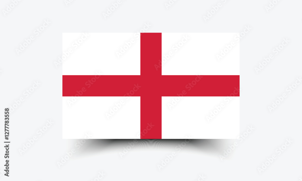 Flag of England. England flag. Flag icon. Standard color. Standard size. A rectangular flag. Digital illustration. Vector illustration. Flag of England. England flag. Flag icon. Standard color. Standard size. A rectangular flag. Digital illustration. Vector illustration.