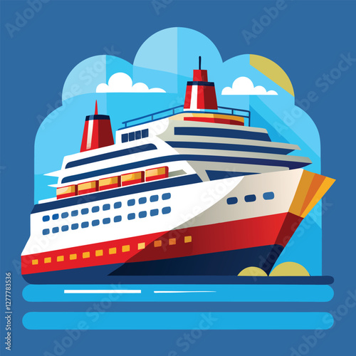cruise ship vector	