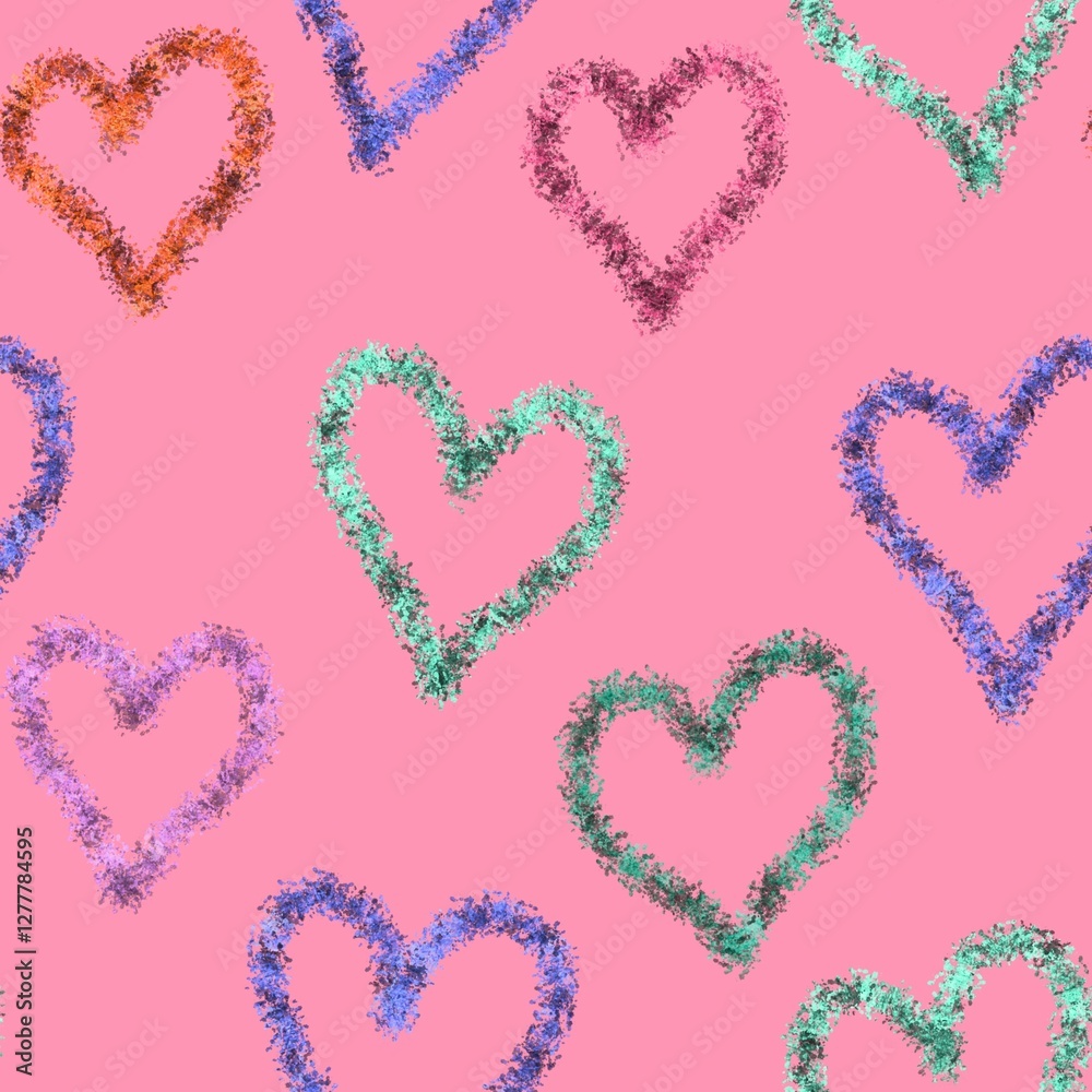 seamless pattern with hearts