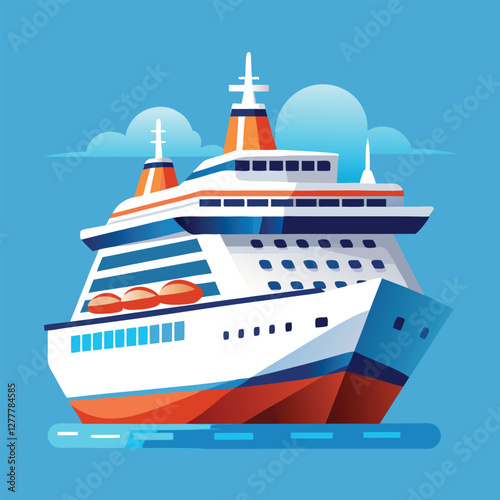 cruise ship vector	