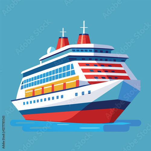 cruise ship vector	