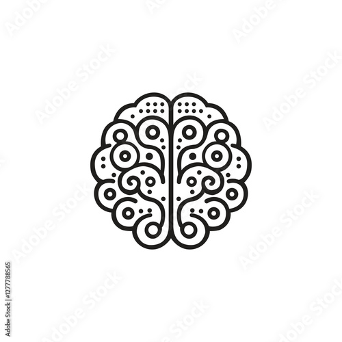 Brain vector logo template
