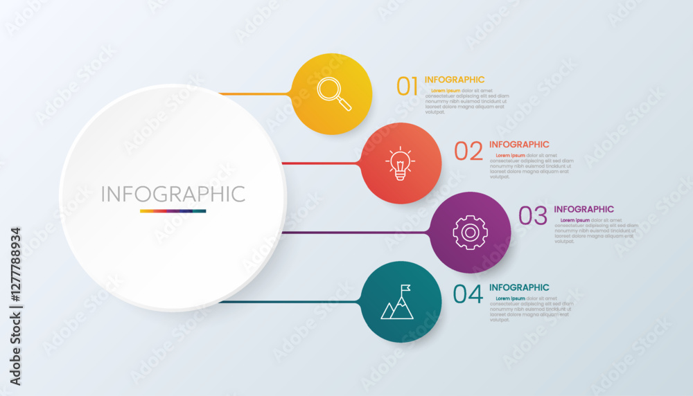 4 Step Presentation Infographic Template