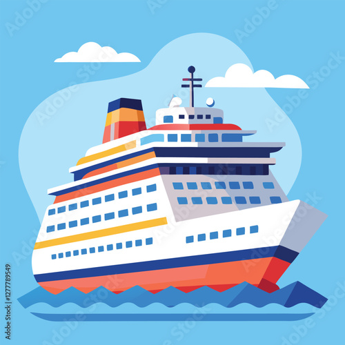 cruise ship vector	