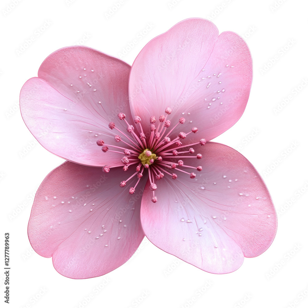 Fototapeta premium Elegant Pink Flower on transparent background