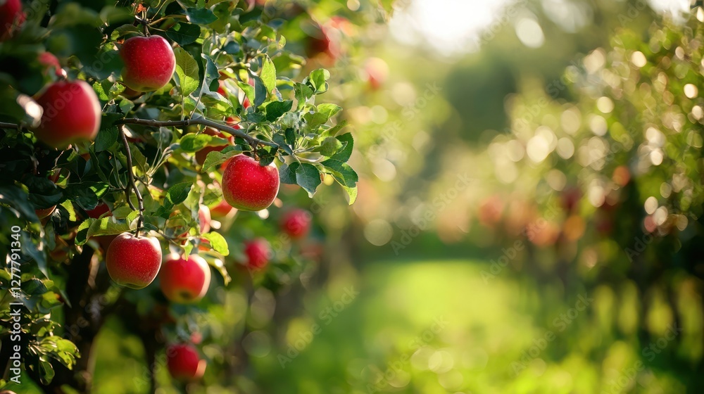A bird perched on a branch in a quiet orchard. A bird perched on a branch in a quiet orchard.