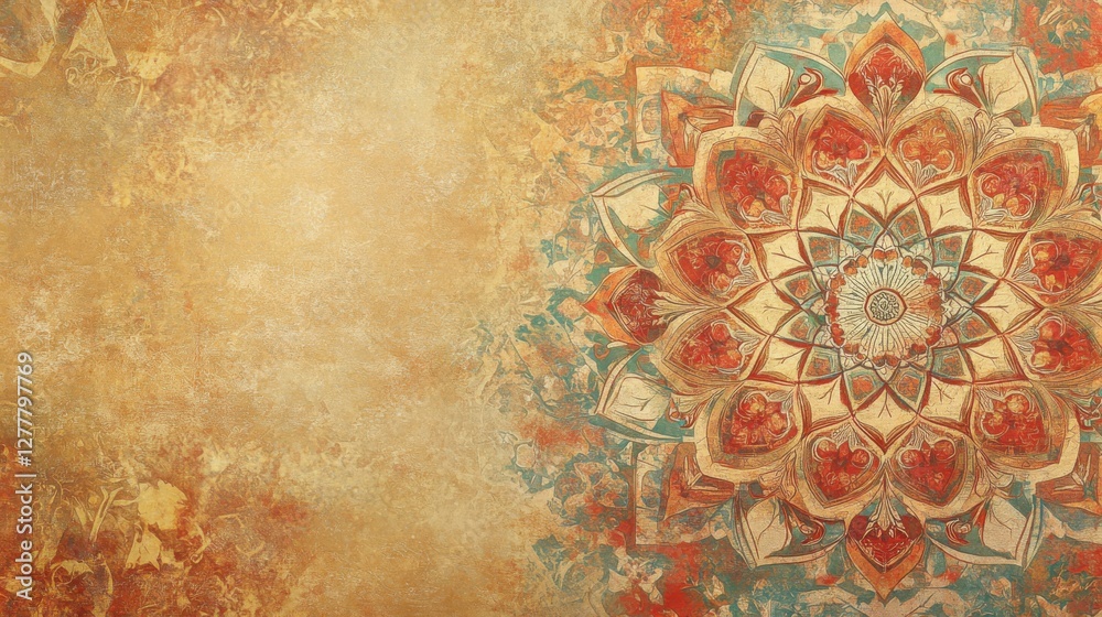 custom made wallpaper toronto digitalVibrant Colorful Mandala Design with Intricate Patterns and Background Texture